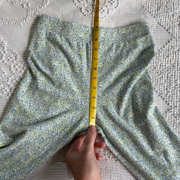 Vineyard Vines size L (14) green blue gray floral elastic waistband leggings - Picture 7 of 8